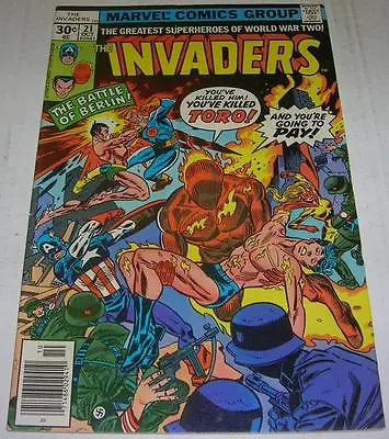 Buy INVADERS #21 (Marvel 1977) Reprints MARVEL MYSTERY #10 Battle Issue (FN/VF) • 9.45£