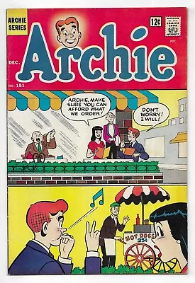 Buy ARCHIE COMICS #151 SILVER AGE COMIC BOOK Jughead Betty & Veronica Reggie 1964 • 15.80£