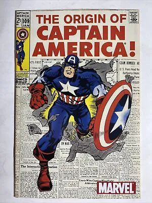 Buy Captain America #109  TOYBIZ VARIANT  CLASSIC COVER & ORIGIN Jack Kirby Copy B • 11.85£
