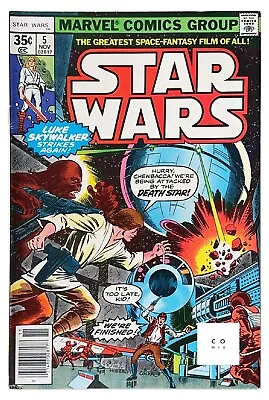 Buy Star Wars #5 Marvel Comics 1977 1st Appearance Of Wedge Antilles VF / VF+ 🔑 • 29.99£