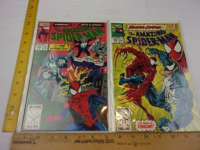 Buy Amazing Spider-Man 376 378 Comic Book Lot 1993 VF/NM Carnage Venom • 16.03£
