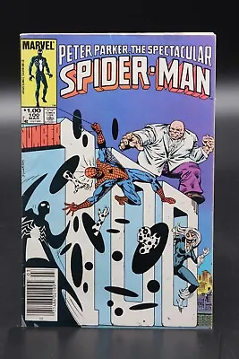 Buy Spectacular Spider-Man (1976) #100 Newsstand Al Milgrom The Spot Cover FN/VF • 4.93£
