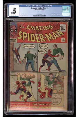 Buy Amazing Spider-Man 4 CGC .5 1st App Betty Brant & Sandman Origin Ditko Art 1963 • 497.90£