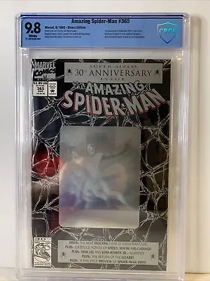 Buy AMAZING SPIDER-MAN #365  CBCS 9.8  1st Appearance Spider-Man 2099. White Pages • 473.23£