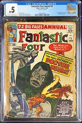 Buy Fantastic Four Annual #2 Cgc .5 (origin Of Dr. Doom) • 132.92£