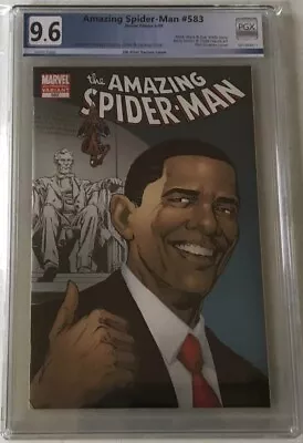Buy Amazing Spider-Man #583 Obama Variant 5th Printing NOT CGC PGX GRADED 9.6 D • 39.53£