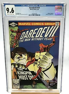 Buy Daredevil (vol.1) #170 CGC 9.6 WP Bronze Age 1981! 1st Kingpin Vs Daredevil 🔑 • 177.60£