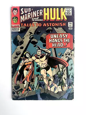 Buy Tales To Astonish (1959) #76 VG 4.5 - Sub-Mariner Hulk Gene Colan Cover And Art • 13.40£