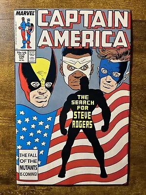 Buy Captain America 336 Direct 1st App Vagabond & Brother Nature Marvel Comics 1987 • 4.69£