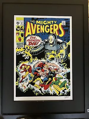 Buy The Mighty Avengers #67 August Signed By Stan Lee With COA In A Frame • 1,000£