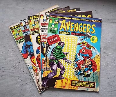 Buy Set Of 5 The Avengers 1973 Marvel UK Bronze Age Comics #5, 6, 7, 9, 11 • 5.99£
