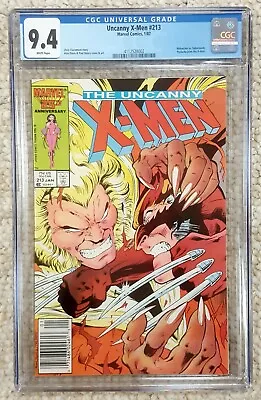 Buy Marvel..uncanny X-men 213 Cgc 9.4 Newsstand Wolverine Sabretooth Psylocke 1987 • 47.96£