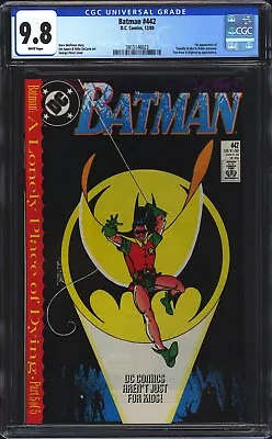 Buy Batman #442 CGC 9.8 NM/MT WP 1st Appearance Of Tim Drake As Robin DC Comics 1989 • 78.37£
