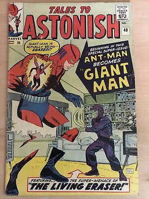 Buy Tales To Astonish 49 (vg+) First Giant Man Issue 1963 • 124.99£