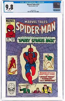 Buy Marvel Tales #157 CGC 9.8 NM/MT White Pages Amazing Spider-Man #1 1983 Avengers • 237.04£