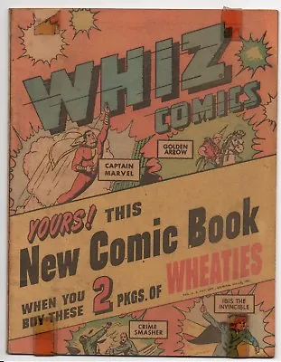 Buy 1946 Whiz Comics Miniature Wheaties Edition #nn (#1) Captain Marvel! Ibis! RARE • 159.90£
