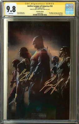 Buy Justice League Of America #10 Convention Edition CGC 9.8 SS Signed CAVILL FISHER • 592.92£