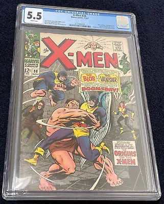 Buy The X-Men #38 (Nov 1967) ✨ Graded 5.5 WHITE Pages By CGC ✔ Origins Of The X-Men • 98.56£