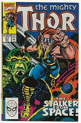 Buy The Mighty Thor # 417 May 1990 /tom Defalco & Ron Frenz/ Joe Sinnott / 8.0 Vf • 2.96£