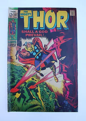 Buy The Mighty Thor #161 - Feb 69 - Marvel Comics Group -  Shall A God Prevail  • 46.65£