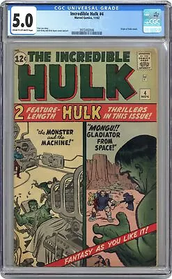 Buy Incredible Hulk #4 CGC 5.0 1962 3972492006 • 1,272.88£
