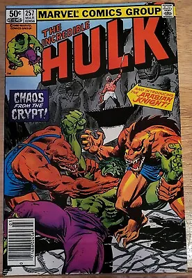 Buy Incredible Hulk 257 First Arabian Knight And War Wagon Marvel 1981 Newsstand NM- • 11.83£