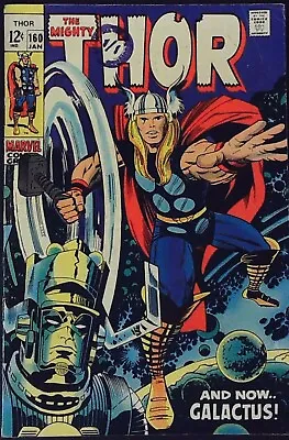 Buy THOR #160 (1968) - Galactus Jack Kirby Cover - FN Minus (5.5) - Back Issue • 49.99£