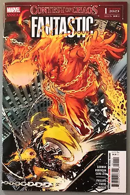 Buy Fantastic Four Annual #1 Human Torch Vs Ghost Rider Contest Variant A NM/M 2023 • 3.95£