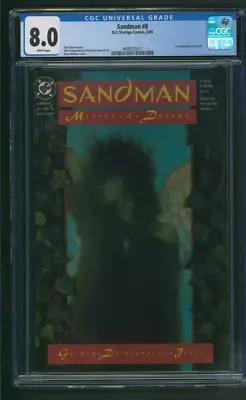 Buy Sandman #8 CGC 8.0 White Pages 1st Appearance Of Death DC Comics 1989 • 71.92£