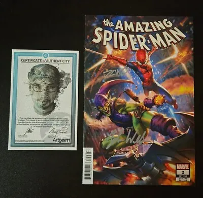 Buy Amazing Spider-Man #2 1:25 Double Signed Derrick Chew & Zeb Wells Variant NM COA • 27.66£