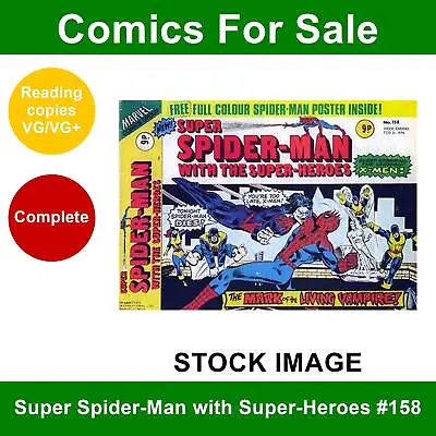 Buy Super Spider-Man With Super-Heroes #158 Comic - VG/VG+ 1976 - Marvel UK • 3.99£