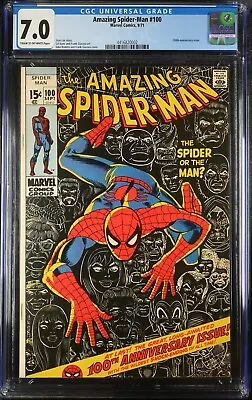 Buy Amazing Spiderman #100 Graded - CGC 7.0 - 100th Anniversary Issue • 225£