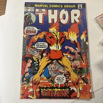 Buy Thor 225 1st Appearance Firelord (1974, Marvel Comics) • 78.39£