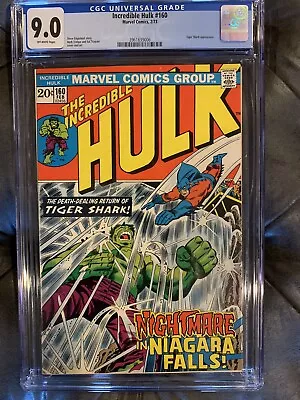 Buy Incredible Hulk #160 CGC 9.0 (Marvel 1973)  Tiger Shark Appearance! • 108.08£