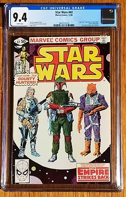 Buy Star Wars #42 1st Boba Fett IG-88 Bossk Marvel 1980 CGC 9.4 White • 301.60£