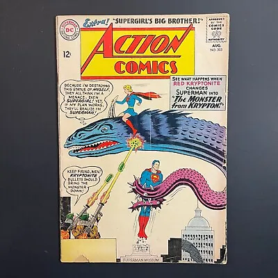Buy Action Comics 303 Silver Age DC 1963 Superman Supergirl Curt Swan Cover Comic • 15.77£