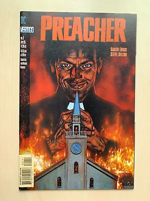 Buy Preacher #1  - 1st Appearance Jesse Custer DC Vertigo Comics 1995 NM/White Pages • 99.99£