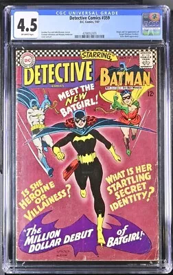 Buy Detective Comics #359 - D.C. Comics 1967 CGC 4.5  1st Appearance Of Batgirl • 543.61£