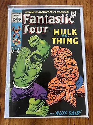 Buy FANTASTIC FOUR #112 ~ 1971 Classic Key Comic HULK V. THING • 139.92£