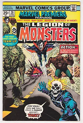 Buy Marvel Premiere #28 Very Fine Plus 8.5 First Legion Of Monsters Ghost Rider 1976 • 205.47£