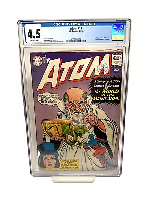 Buy Atom #19 CGC 4.5 1965 Gil Kane KEY 2nd App/1st Cover Zatanna,Letter Marv Wolfman • 36£