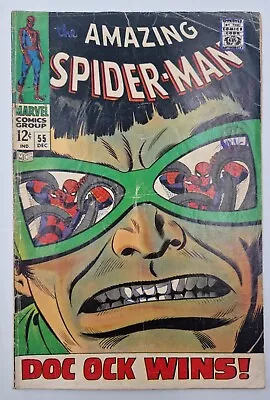 Buy The Amazing Spider-Man #55 -  Iconic Cover By John Romita Sr (1967 Marvel) • 14.50£