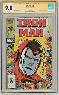 Buy CGC SS 9.8 Iron Man #212 Anniversary Frame Cover Art SIGNED Joe Rubinstein • 237.17£