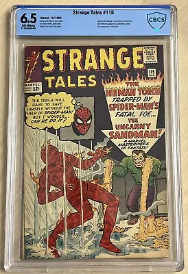 Buy Strange Tales 115 Cbcs 6.5 Origin Dr Strange,2nd App Sandman,Spider-man Like Cgc • 499.70£