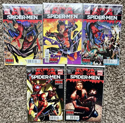 Buy Marvel Comics Spider-Men #1 2 3 4 5 Bendis Pichelli 1-5 Set Spider-Verse 2012 • 79.67£