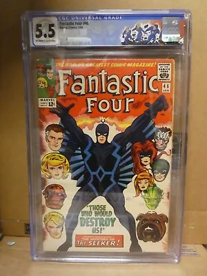 Buy Marvel Comics Fantastic Four 46 CGC 5.5 1st App Black Bolt Inhuman Custom Label • 449.99£