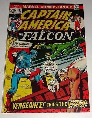 Buy Captain America & Falcon #157  Viper  8.5/9.0 1973 • 23.84£