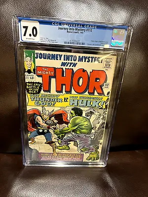 Buy Journey Into Mystery 112 CGC 7.0 Marvel Comic 1965 Thor Hulk ORIGIN Of Loki WOW! • 552.63£