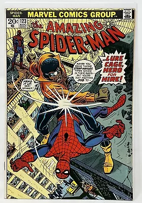 Buy The Amazing Spider-Man 123 Aug 1973 Luke Cage Hero For Hire! • 35.61£