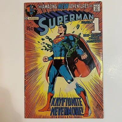 Buy Superman 233 Classic Neal Adams Cover DC Comics 1971 Low-Mid Grade Dennis O’Neil • 27.56£
